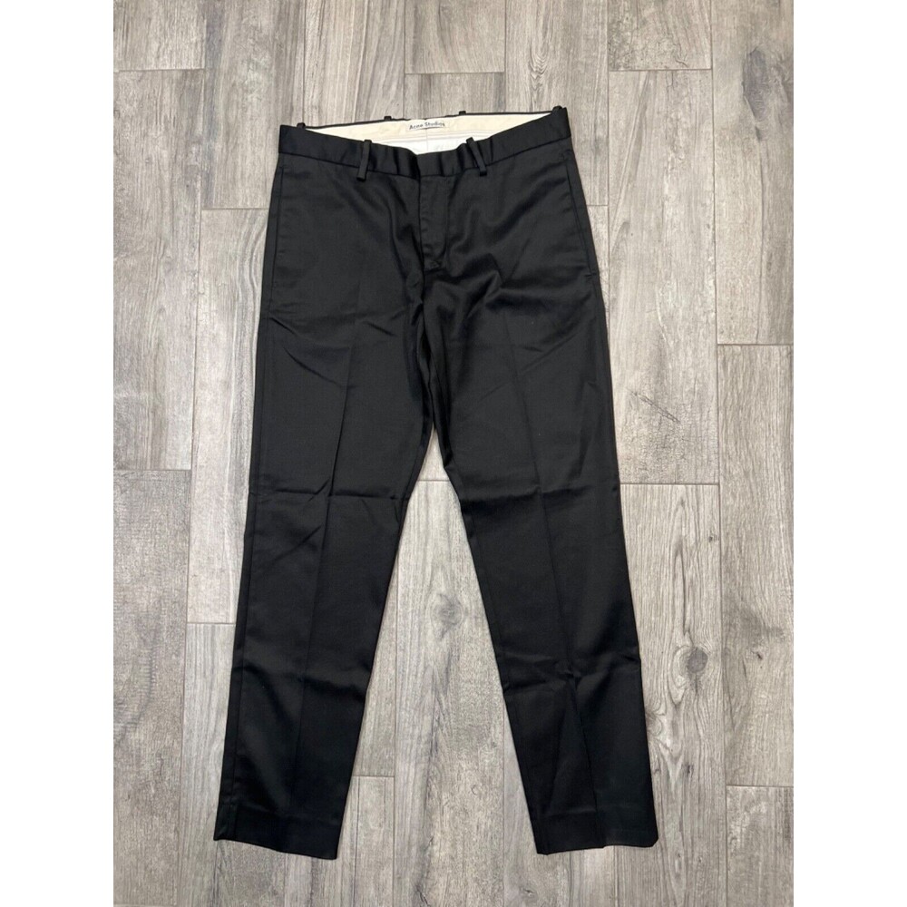 Acne Studios men’s cotton dress pants trousers size 32x30  black